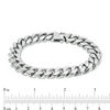 Thumbnail Image 4 of 12.0mm Multi-Finish Reversible Curb Chain Bracelet in Stainless Steel - 8.5"