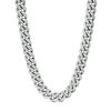 Thumbnail Image 0 of Men's 8.0mm Multi-Finish Reversible Curb Chain Necklace in Stainless Steel - 24"