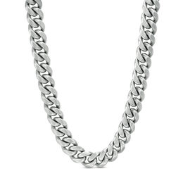 Men's 8.0mm Multi-Finish Reversible Curb Chain Necklace in Stainless Steel - 24&quot;