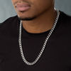 Thumbnail Image 2 of Men's 8.0mm Multi-Finish Reversible Curb Chain Necklace in Stainless Steel - 24"