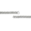 Thumbnail Image 3 of Men's 8.0mm Multi-Finish Reversible Curb Chain Necklace in Stainless Steel - 24"
