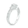 Thumbnail Image 2 of 3/4 CT. T.W. Diamond Three Stone Vintage-Style Engagement Ring in 10K White Gold