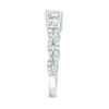 Thumbnail Image 4 of 1 CT. T.W. Diamond Three Stone Braid Engagement Rink in 10K White Gold