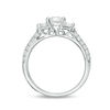 Thumbnail Image 4 of 1 CT. T.W. Diamond Three Stone Two Row Engagement Ring in 10K White Gold