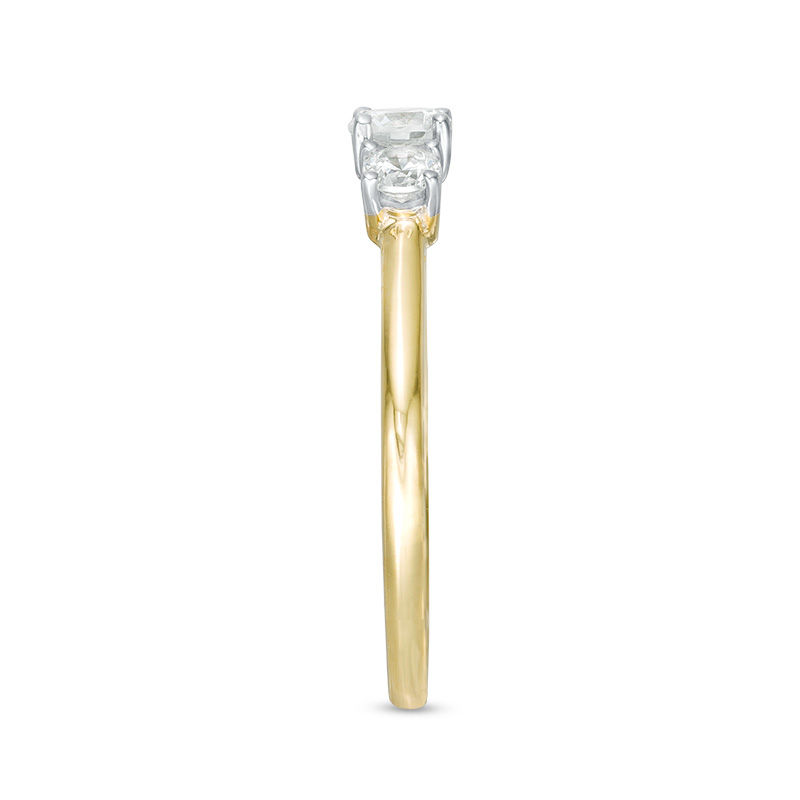 1/2 CT. T.W. Diamond Three Stone Engagement Ring in 10K Gold