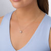 Thumbnail Image 2 of Pear-Shaped Morganite and 1/4 CT. T.W. Diamond Frame Pendant in 10K Rose Gold