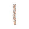 Thumbnail Image 4 of 1/4 CT. T.W. Diamond Alternating Heart Stackable Band in 10K Rose Gold