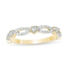Thumbnail Image 1 of 1/4 CT. T.W. Diamond Alternating Heart Stackable Band in 10K Gold