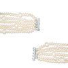 Thumbnail Image 2 of 3.0 - 10.0mm Baroque Cultured Freshwater Pearl Multi-Strand Necklace with Sterling Silver Clasp - 17.5"