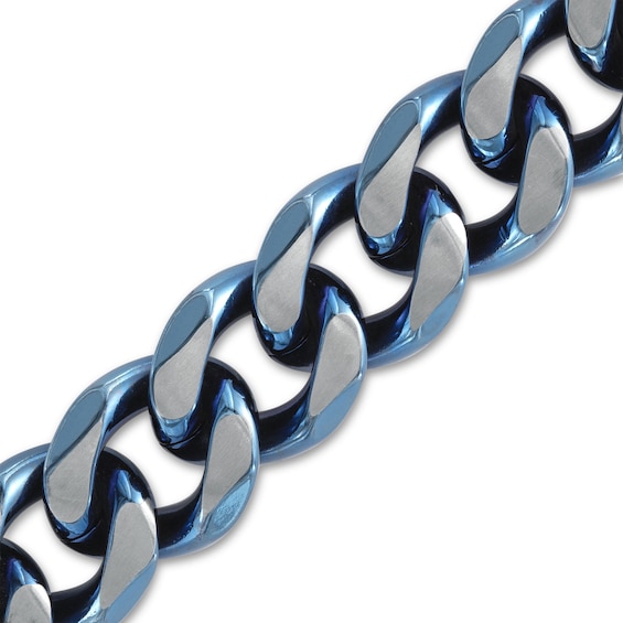 14.75mm Curb Chain Bracelet in Two-Tone Ion-Plated Stainless Steel - 9.0"