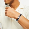 Thumbnail Image 1 of Men's 14.75mm Curb Chain Bracelet in Two-Tone Ion-Plated Stainless Steel - 9.0"