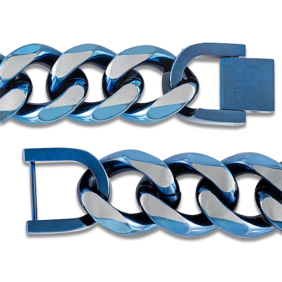 14.75mm Curb Chain Bracelet in Two-Tone Ion-Plated Stainless Steel - 9.0"