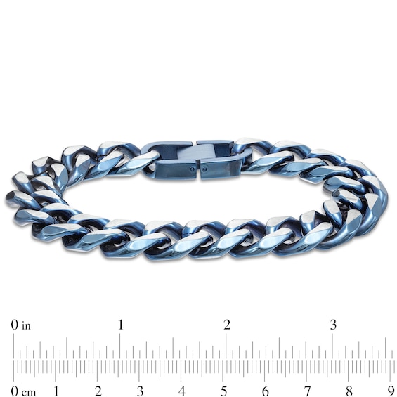 14.75mm Curb Chain Bracelet in Two-Tone Ion-Plated Stainless Steel - 9.0"