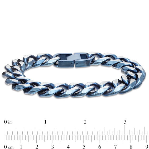 Men's 14.75mm Curb Chain Bracelet in Two-Tone Ion-Plated Stainless Steel - 9.0"