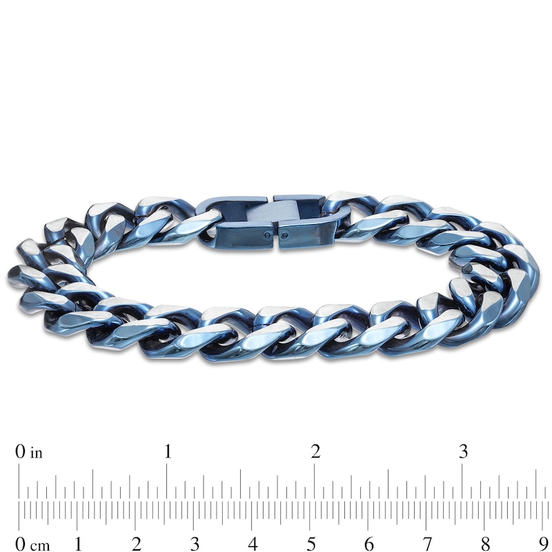 Men's 14.75mm Curb Chain Bracelet in Two-Tone Ion-Plated Stainless Steel - 9.0"