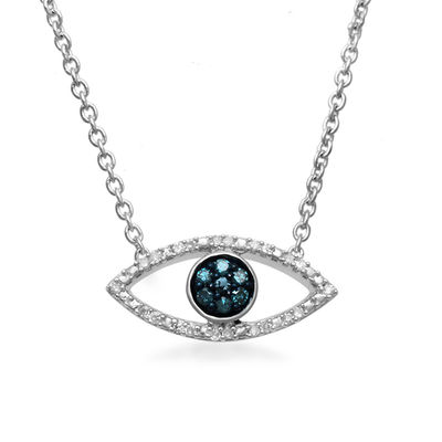 silver evil eye necklace