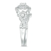 Thumbnail Image 4 of 3/4 CT. T.W. Diamond Double Frame Twist Bridal Set in 10K White Gold