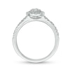 Thumbnail Image 5 of 1/2 CT. T.W. Composite Oval Diamond Double Frame Bridal Set in 10K White Gold