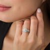 Thumbnail Image 3 of 3/4 CT. T.W. Diamond Double Frame Twist Bridal Set in 10K White Gold
