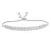 Thumbnail Image 1 of 3/8 CT. T.W. Diamond "S" Curve Bolo Bracelet in Sterling Silver - 9.5"