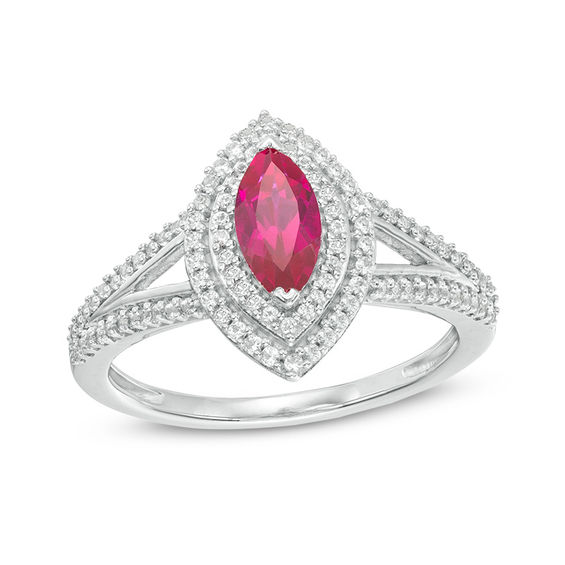 Lab Created Sapphire Lab Created Ruby Sterling Silver Ring Lab Created Sapphire Lab Created Ruby Sterling Silver Ring