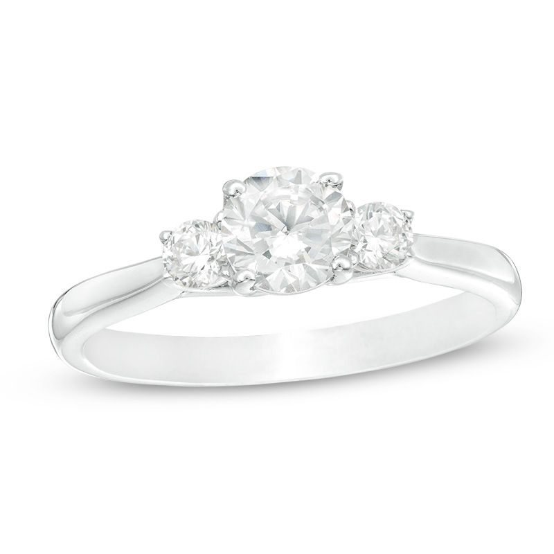 1 CT. T.W. Diamond Past Present Future® Engagement Ring in 14K White Gold