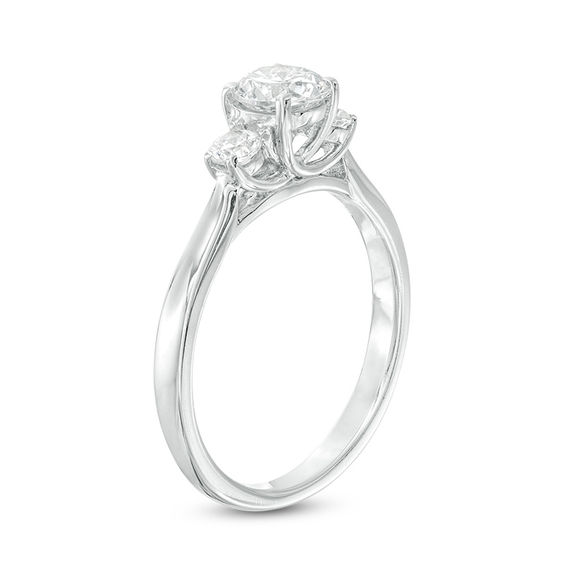 1 CT. T.w. Diamond Past Present FutureÂ® Engagement Ring in 14K White Gold