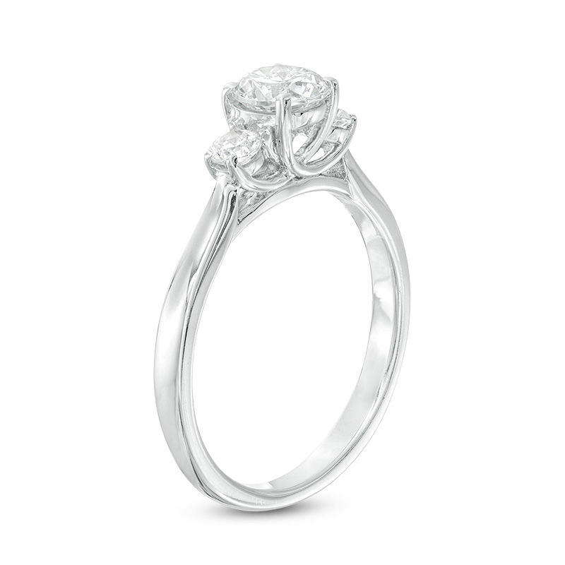 1 CT. T.W. Diamond Past Present Future® Engagement Ring in 14K White Gold