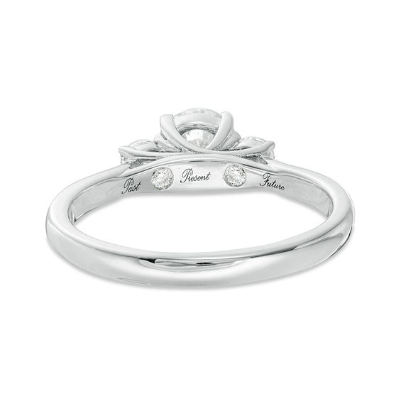 1 CT. T.w. Diamond Past Present FutureÂ® Engagement Ring in 14K White Gold