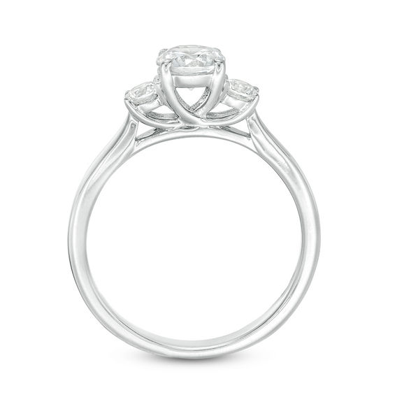 1 CT. T.w. Diamond Past Present FutureÂ® Engagement Ring in 14K White Gold