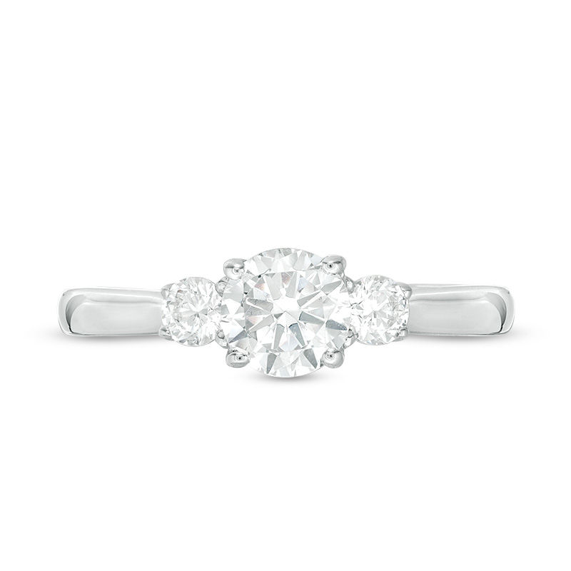 Main Image 6 of 1 CT. T.W. Diamond Past Present Future® Engagement Ring in 14K White Gold