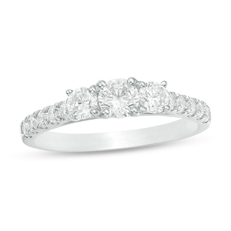 Main Image 1 of 1 CT. T.W. Diamond Past Present Future® Engagement Ring in 10K White Gold