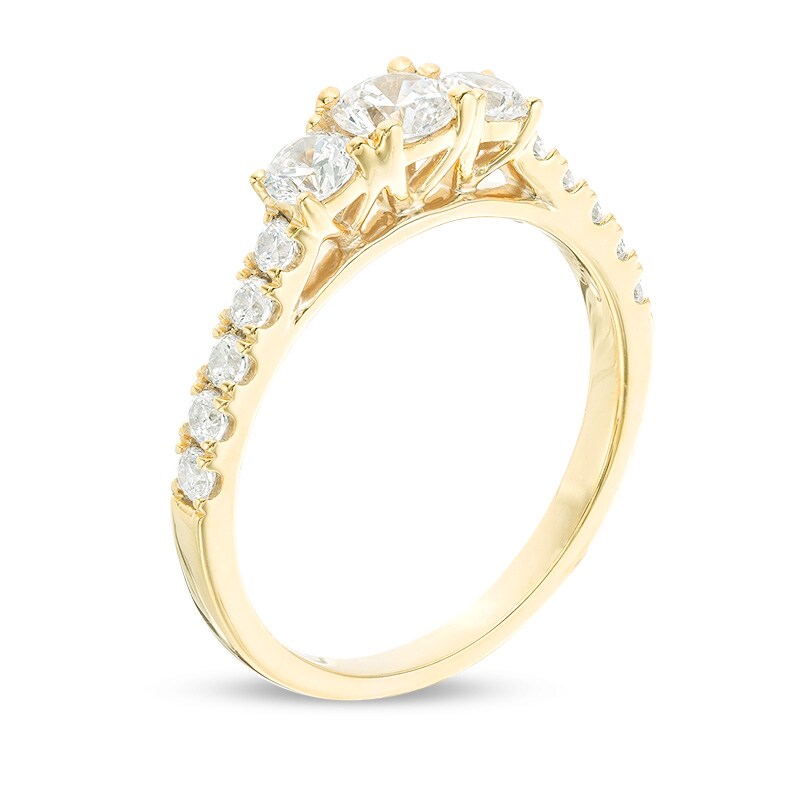 Main Image 2 of 1 CT. T.W. Diamond Past Present Future® Engagement Ring in 10K Gold