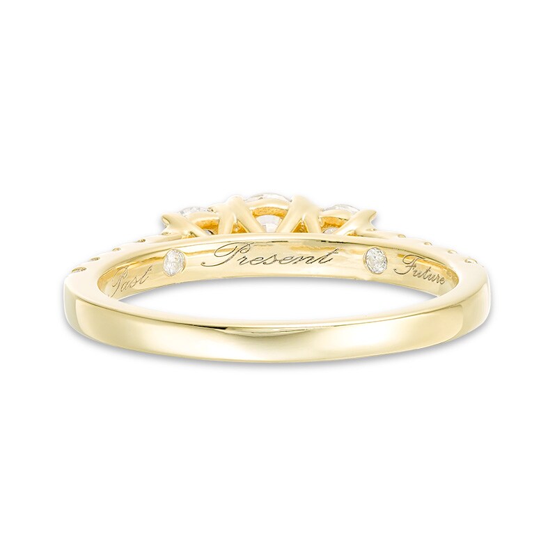 Main Image 3 of 1 CT. T.W. Diamond Past Present Future® Engagement Ring in 10K Gold