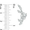 Thumbnail Image 1 of 1/6 CT. T.W. Diamond Entwined Vine Crawler Earrings in Sterling Silver