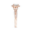 Thumbnail Image 2 of 1/2 CT. T.W. Pear-Shaped Diamond Frame Tri-Sides Vintage-Style Engagement Ring in 14K Rose Gold