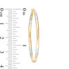 Thumbnail Image 2 of 40.0mm Diamond-Cut Hoop Earrings in 14K Gold with Rose and White Rhodium Plate