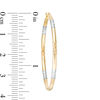 Thumbnail Image 1 of 40.0mm Diamond-Cut Hoop Earrings in 14K Gold with Rose and White Rhodium Plate