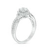 Thumbnail Image 2 of 1-1/4 CT. T.W. Diamond Hexagon Frame Crossover Shank Engagement Ring in 14K White Gold