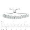 Thumbnail Image 2 of 1/5 CT.T.W. Diamond Vertical Bar Bolo Bracelet in Sterling Silver - 9.5"