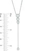 Thumbnail Image 2 of 1/2 CT. T.W. Diamond Frame Three Circle Drop "Y" Necklace in 10K White Gold - 18.75"