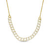 Thumbnail Image 3 of 1 CT. T.W. Diamond Interlocking Curb Link Bolo Necklace in 10K Gold - 26"