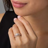 Thumbnail Image 2 of 1-3/8 CT. T.W. Diamond Bypass Three Stone Bridal Set in 14K Rose Gold