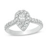 Love's Destiny by Zales  1 CT. T.W. Certified Pear-Shaped Diamond Frame Engagement Ring in 14K Two-Tone Gold (I/SI2)