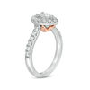 Thumbnail Image 2 of Love's Destiny by Zales  1 CT. T.W. Certified Pear-Shaped Diamond Frame Engagement Ring in 14K Two-Tone Gold (I/SI2)