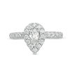 Thumbnail Image 6 of Love's Destiny by Zales  1 CT. T.W. Certified Pear-Shaped Diamond Frame Engagement Ring in 14K Two-Tone Gold (I/SI2)