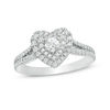 Thumbnail Image 1 of Love's Destiny by Zales 3/4 CT. T.W. Certified Diamond Double Heart Frame Engagement Ring in 14K Two-Tone Gold (I/I1)