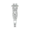 Thumbnail Image 4 of Love's Destiny by Zales 1-1/5 CT. T.W. Certified Diamond Three Stone Frame Engagement Ring in 14K Two-Tone Gold (I/I1)