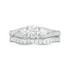 Thumbnail Image 3 of 1-3/8 CT. T.W. Diamond Bypass Three Stone Bridal Set in 14K White Gold