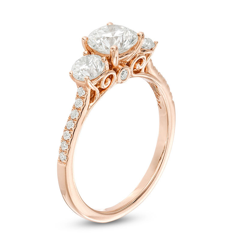 Main Image 2 of 1-3/4 CT. T.W. Diamond Past Present Future® Engagement Ring in 14K Rose Gold